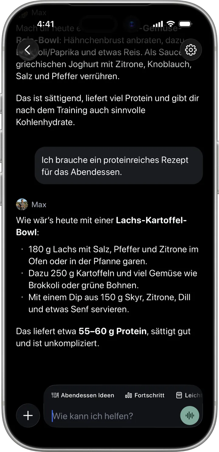 Die Coach-Ansicht in Healthier